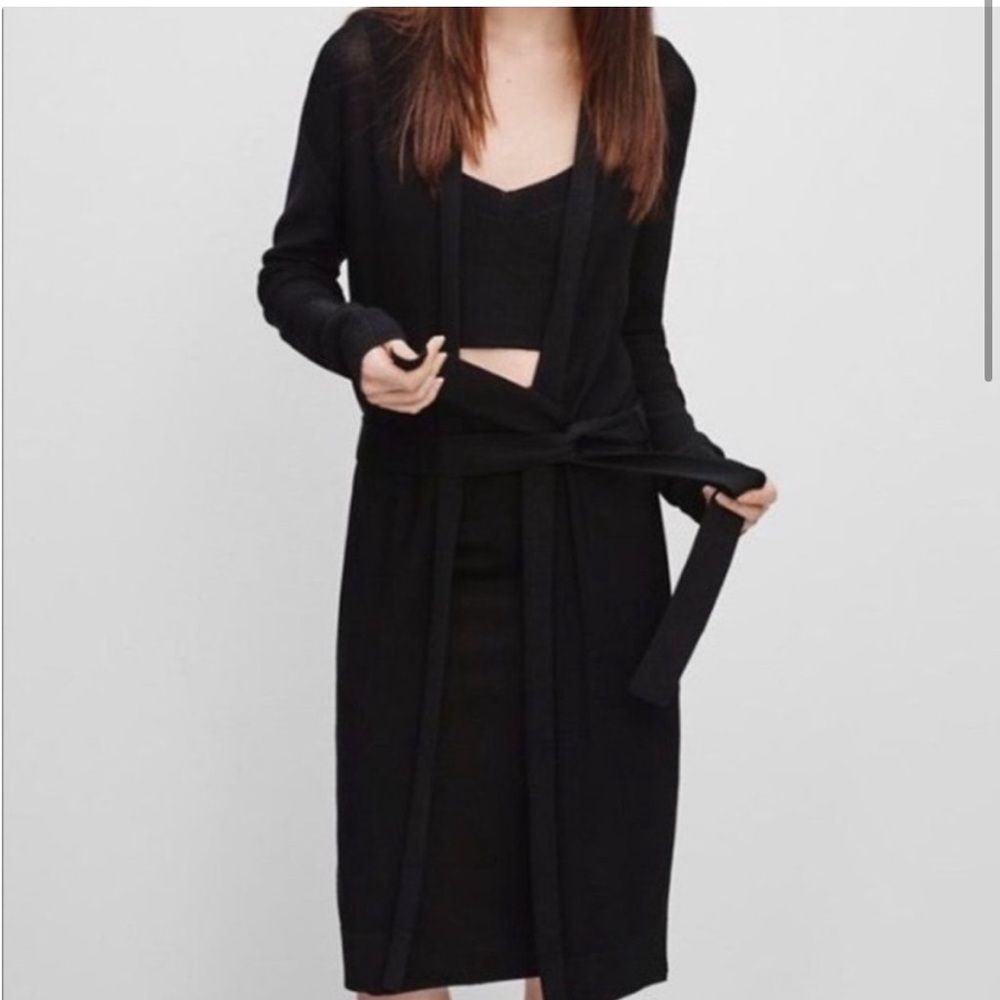 Aritzia | Wilfred Long Belted Cardigan Sweater, Large